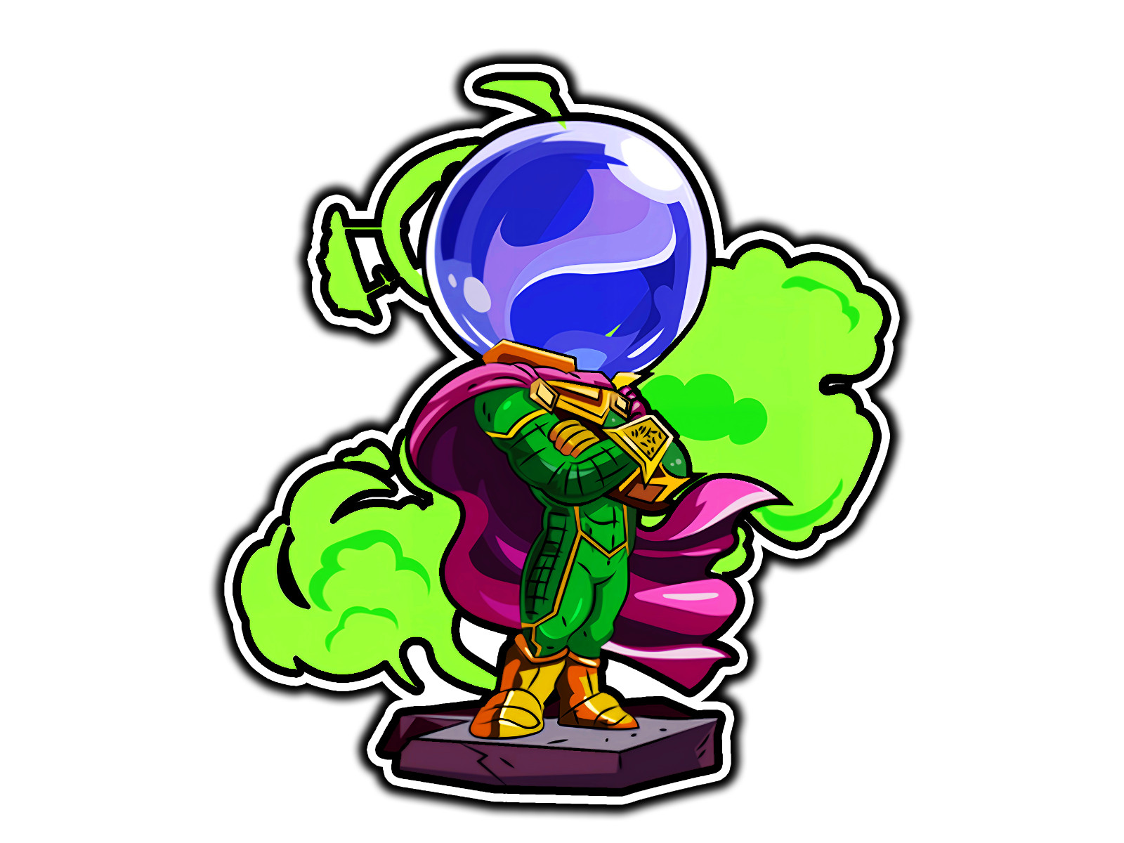 Mysterio Chibi Comic Sticker Waterproof Vinyl Decal Die-Cut Car Laptop