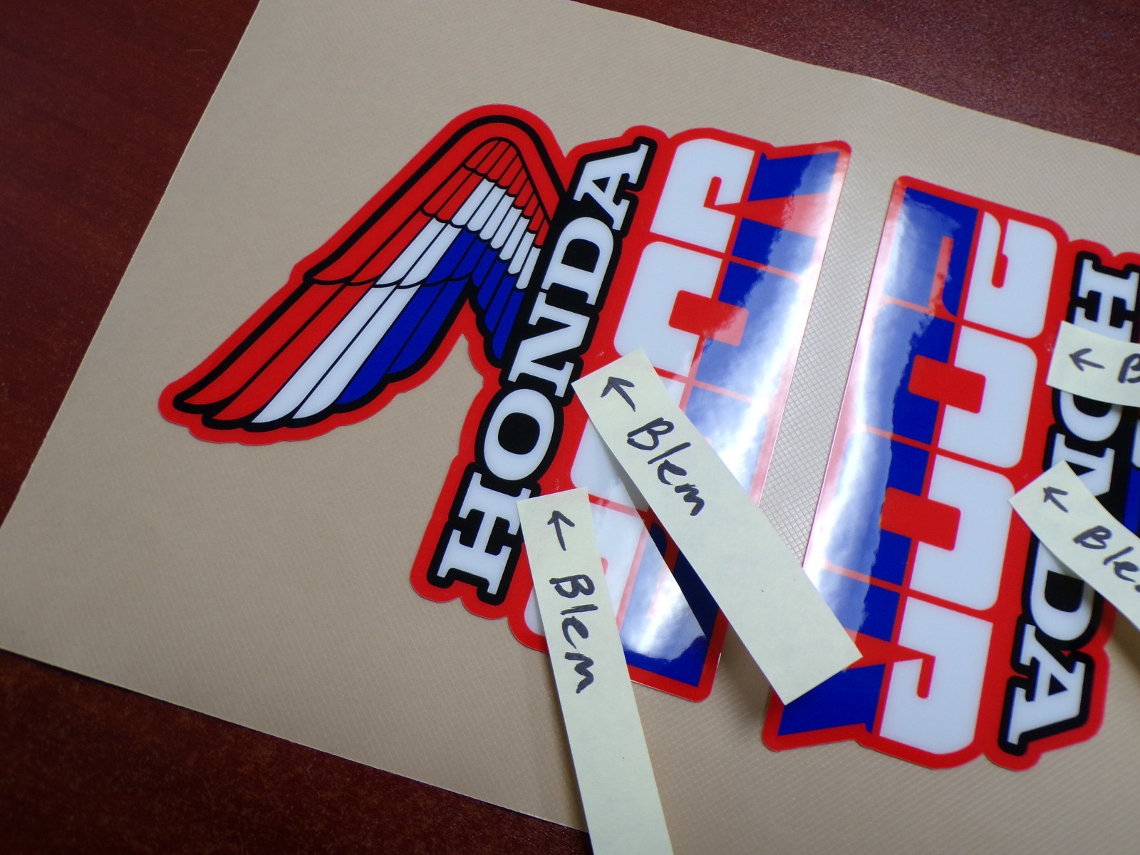 HONDA 200R FUEL TANK GASTANK DECAL FUELTANK MADE IN AMERICA USA STICKER *BLEM*
