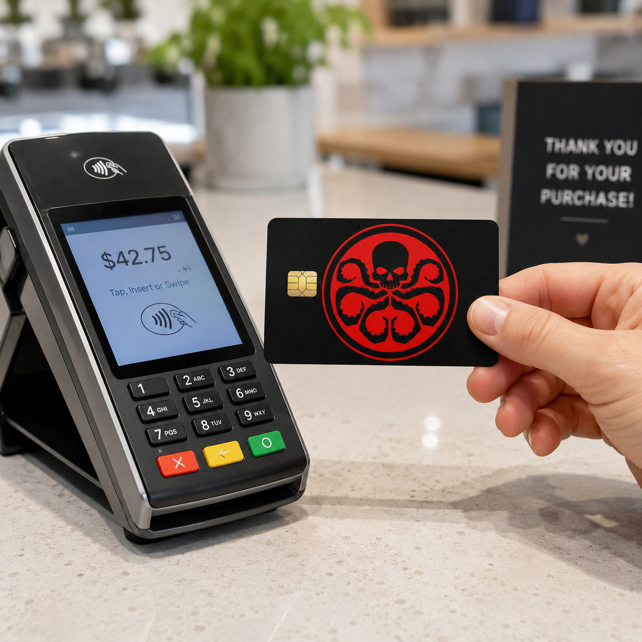Marvel Hydra Red Black Emblem Debit Card Credit Card Skin Vinyl Sticker