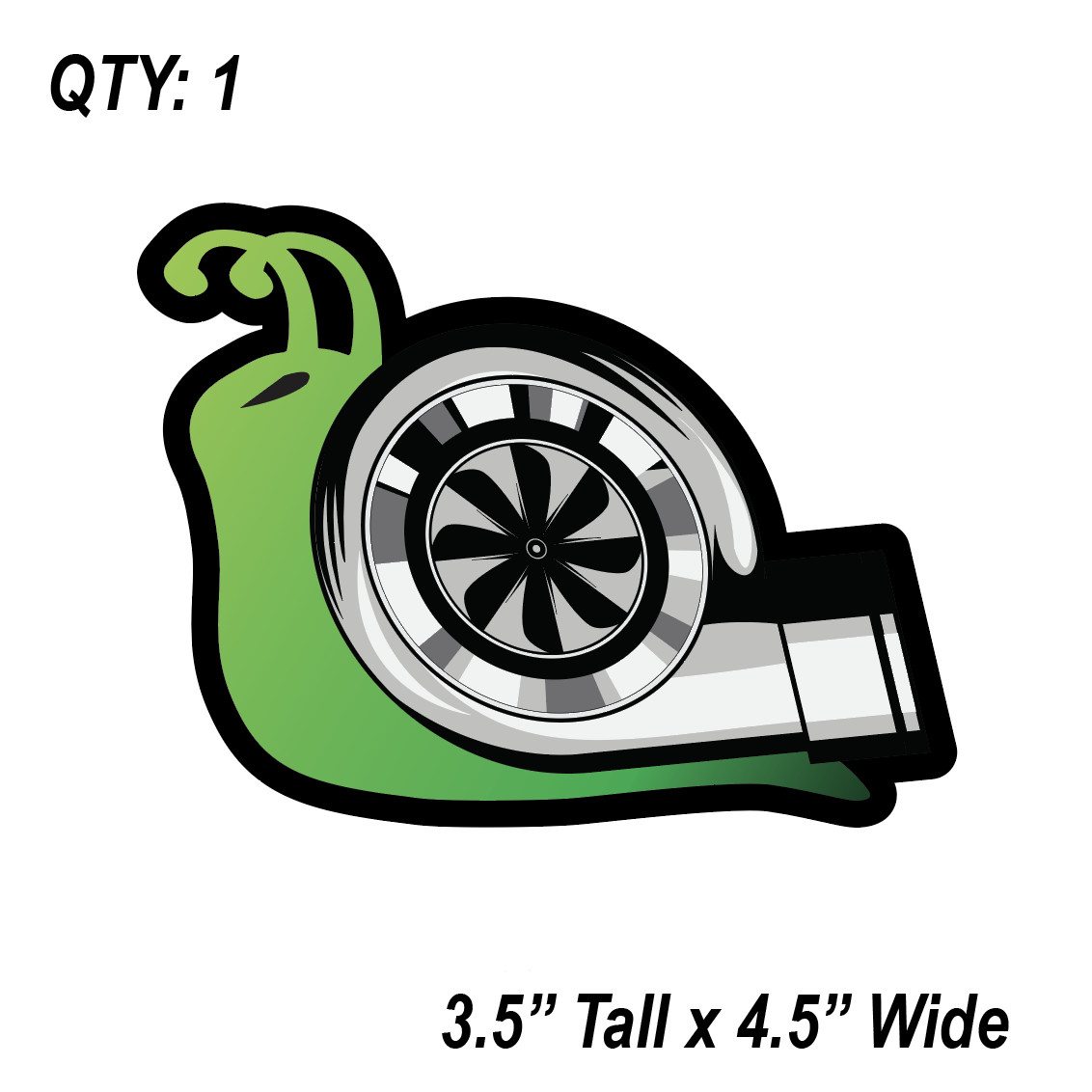 (1) Turbo Snail Sticker car Auto Race Drift JDM Decal Boost Tuner Euro Funny NEW