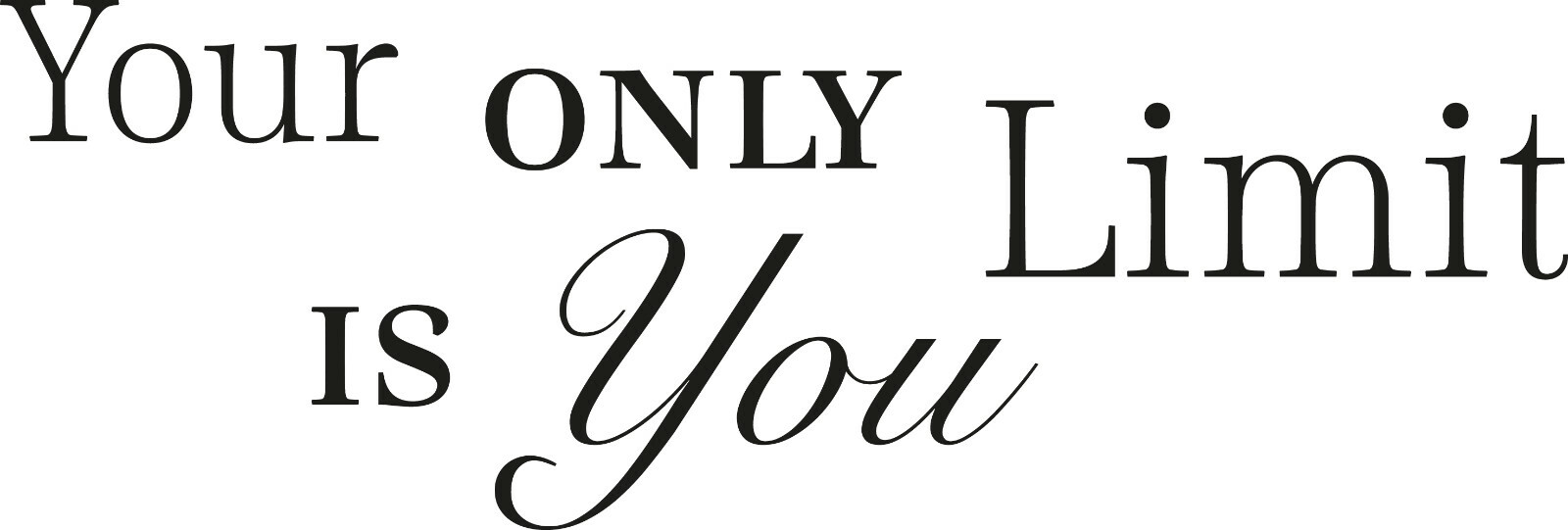 Wall Decal Motivation No Limit Inspiration Interior Vinyl Decor gz438