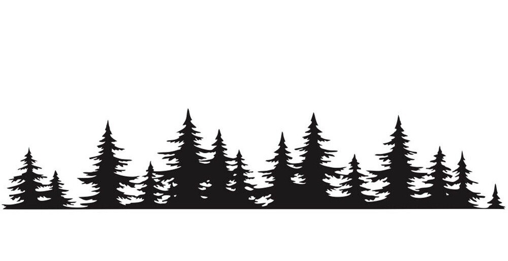 TREE LANDSCAPE SCENE BANNER large Vinyl Decal for Car Truck trailer Windows
