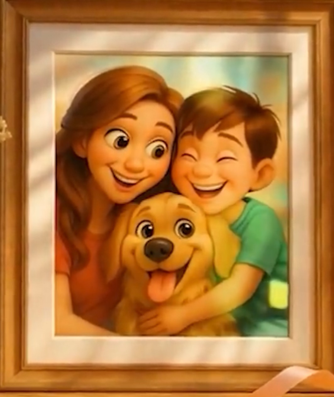 Custom Pixar Style Cartoon Portrait – Personalized Digital Art Couples family