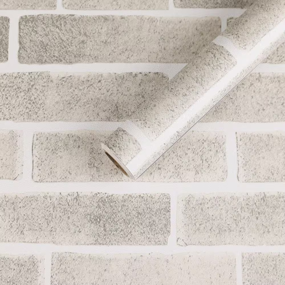 23. 62In. X 197In. Gray Peel & Stick Wallpaper, Self-Adhesive Removable Wallpape