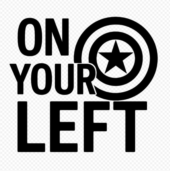 "On Your Left" Captain America Decal