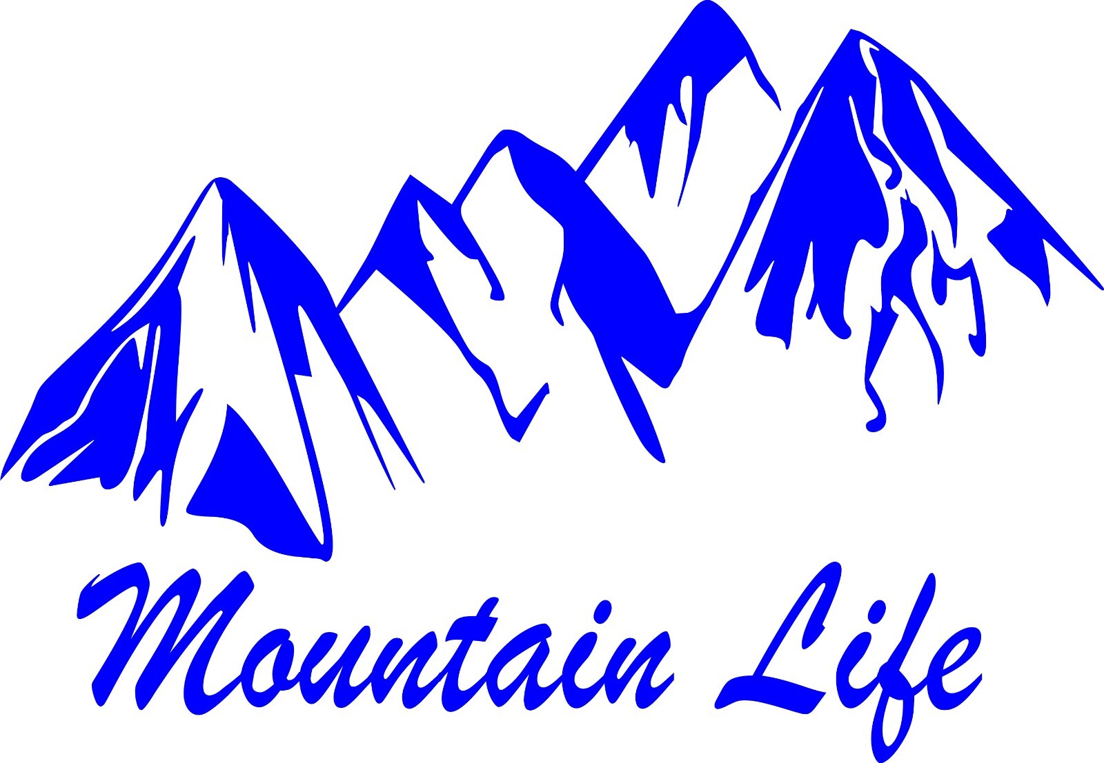 MOUNTAIN Life VINYL DECAL 6.5 W x 4.5"in H