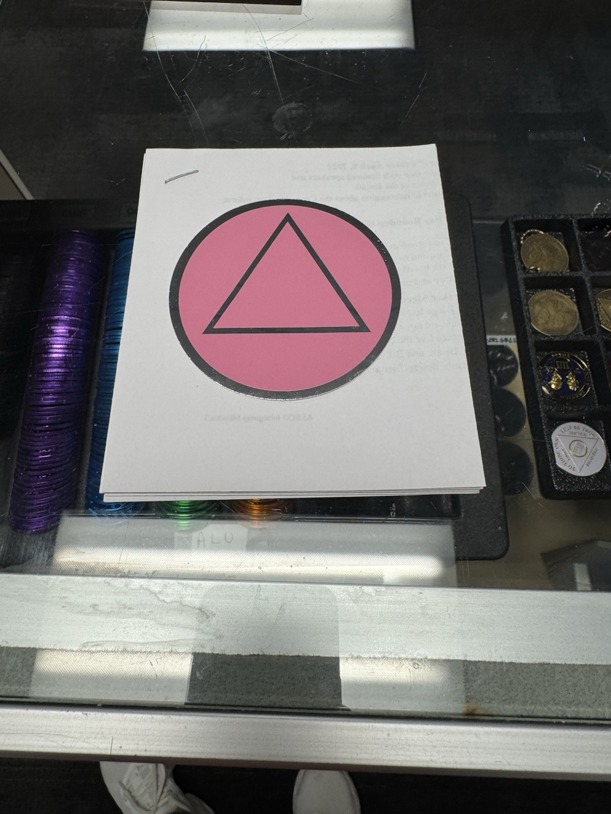 Triangle Circle Vinyl Decal, Multiple Colors