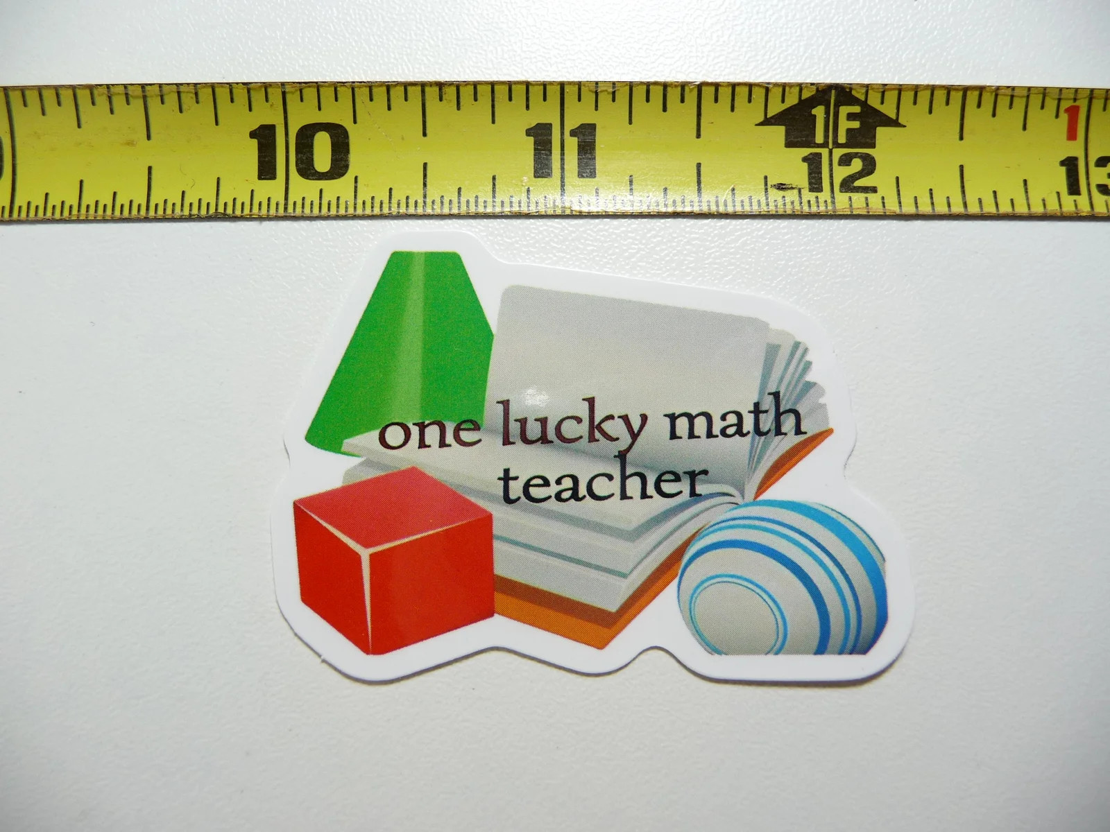 ONE LUCKY MATH TEACHER SMALL STICKER DECAL TEACHER STUDENT SCHOOL COLLEGE
