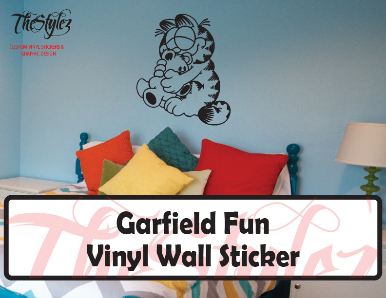 Garfield Fun Custom Wall Vinyl Sticker