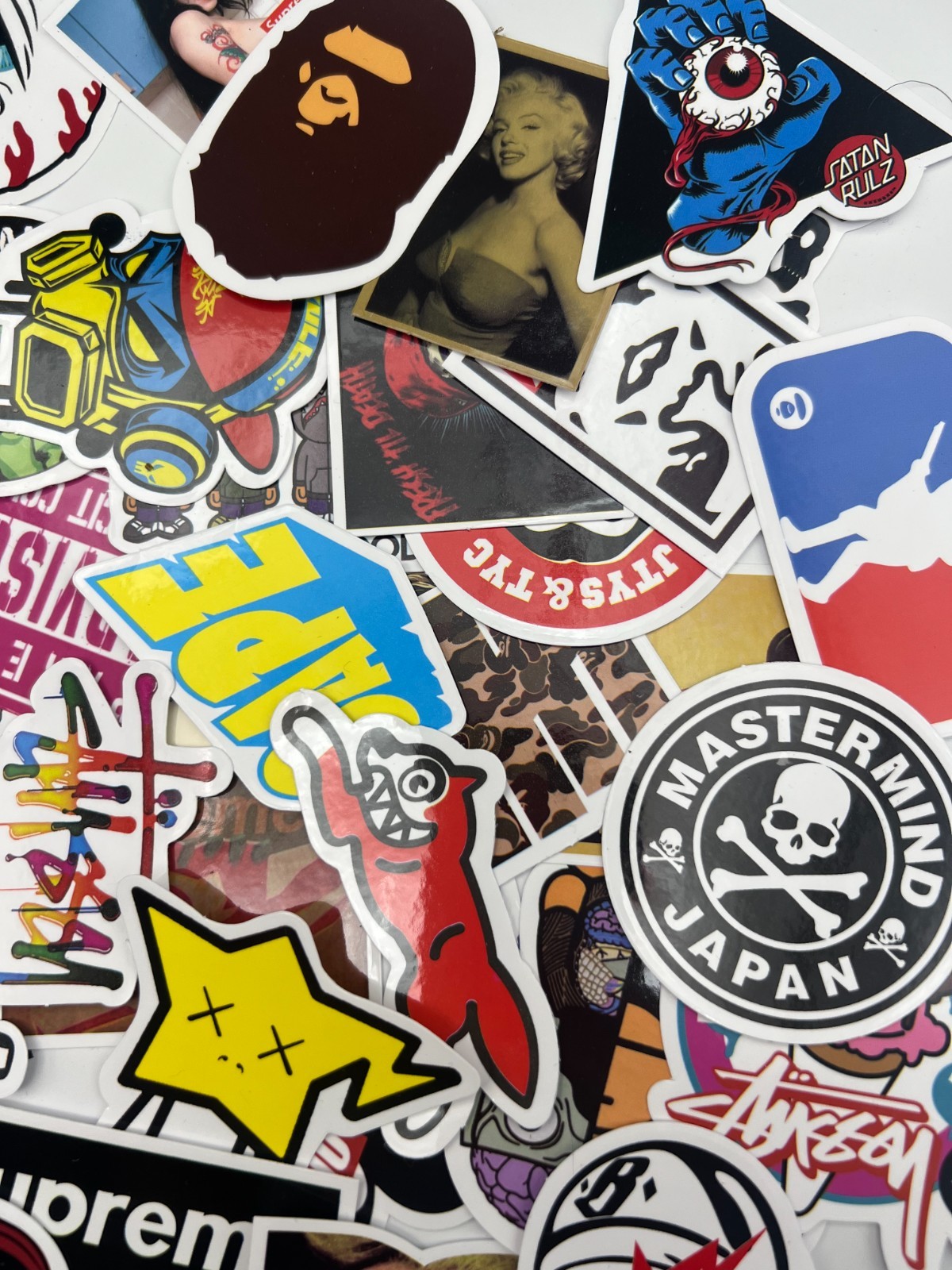 100 Piece Skateboard Stickers Decals Set for Kids Adults, Waterproof Stickers