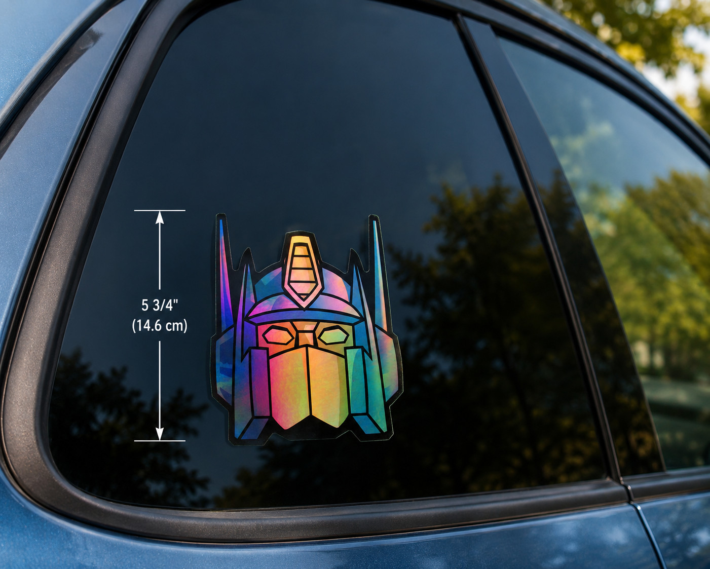 Jumbo Prime Holographic Sticker Truck Robot 80s G1 Metallic Decal