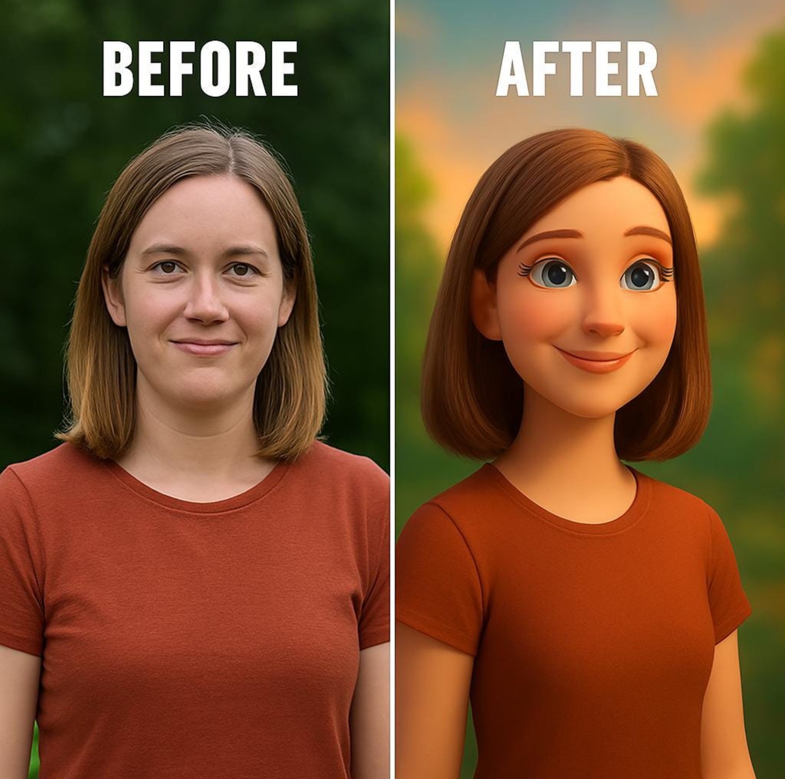 Custom Pixar Style Cartoon Portrait – Personalized Digital Art Couples family