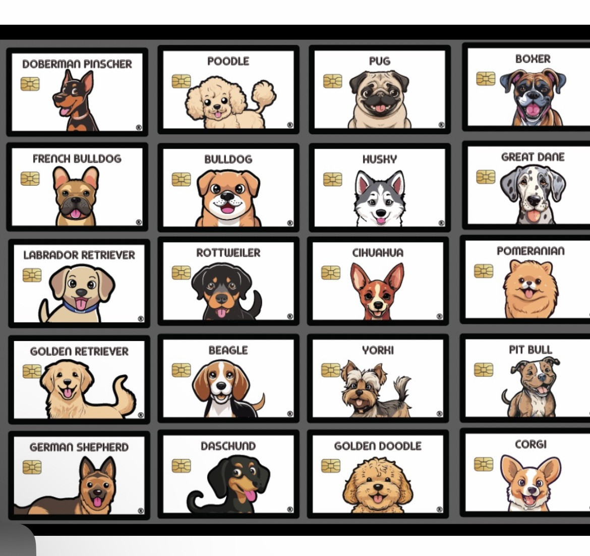 Cute Dachshund Dog Puppy Credit / Debit Card Skin Stickers