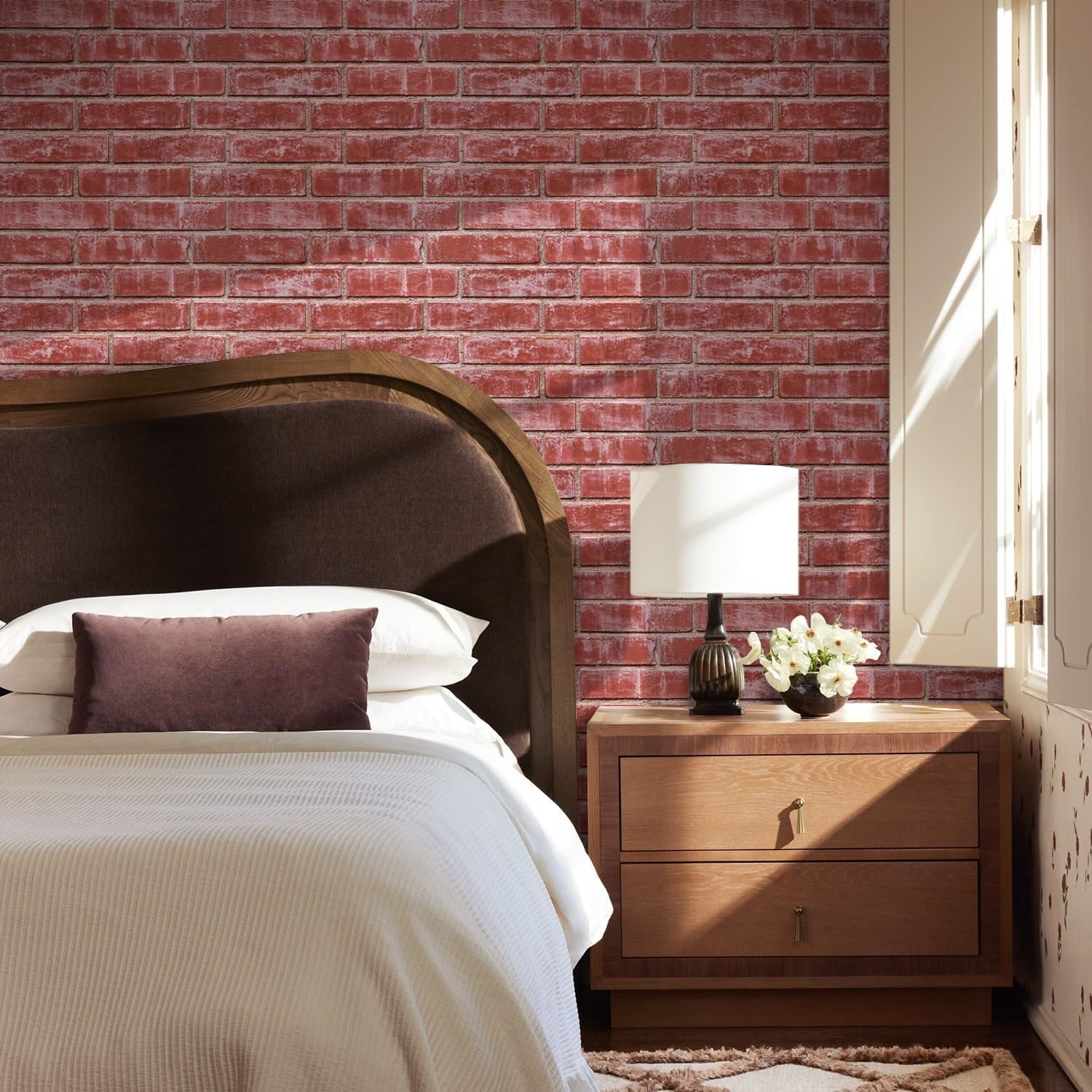 3D Faux Brick Wall Sticker – 10pcs 15.74" x 11.8" Thin UrltraLight PVC Peel