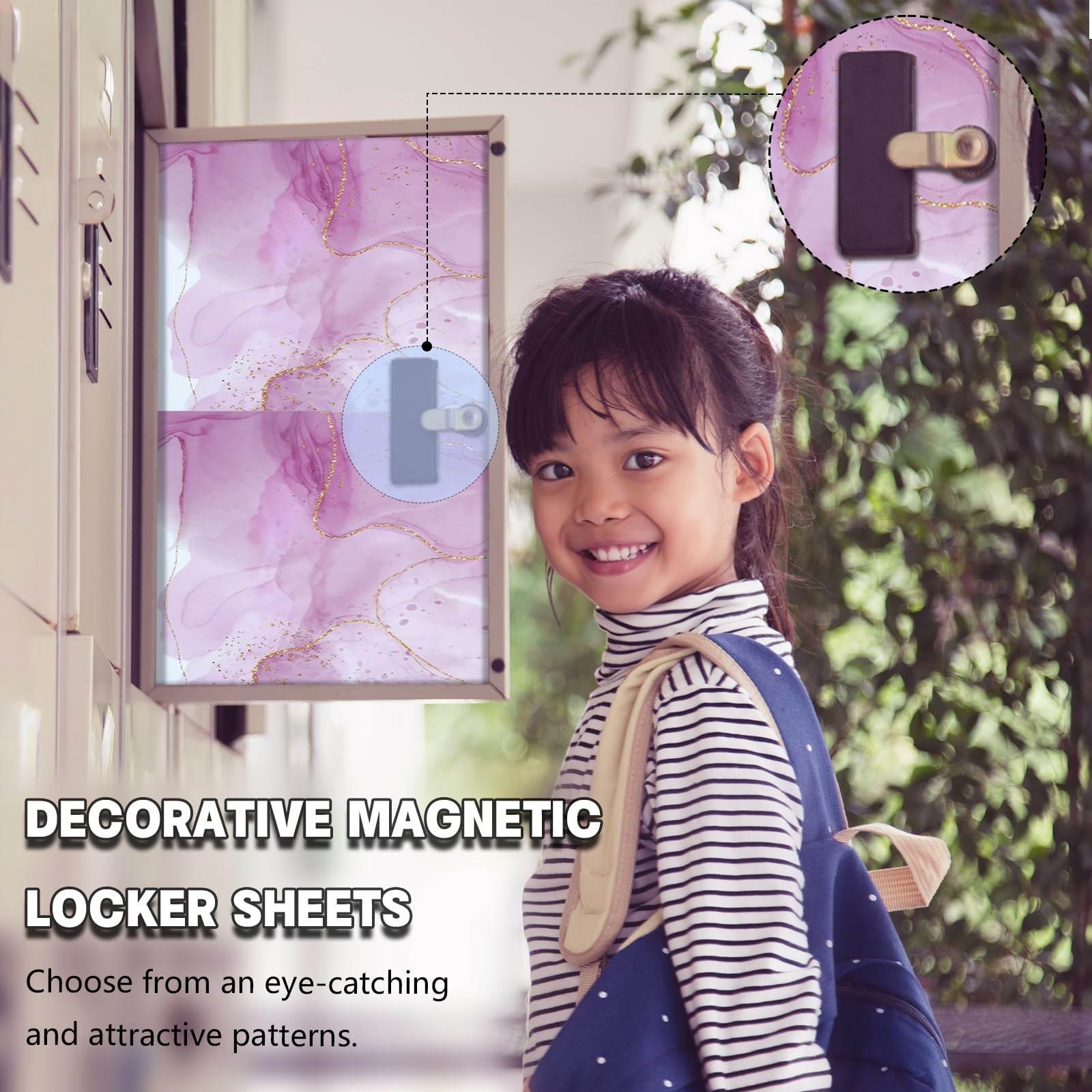 16 Pcs School Locker Magnetic Wallpaper 12" x 12" Removable Magnetic Locker S…