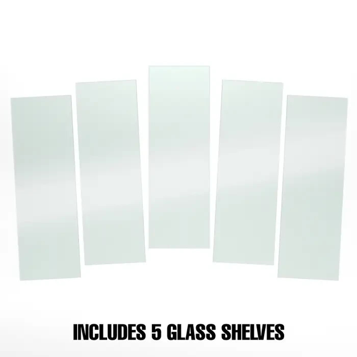 8"W X 24"L Tempered Glass Shelves Econoco SHGL824 (Pack Of 5)