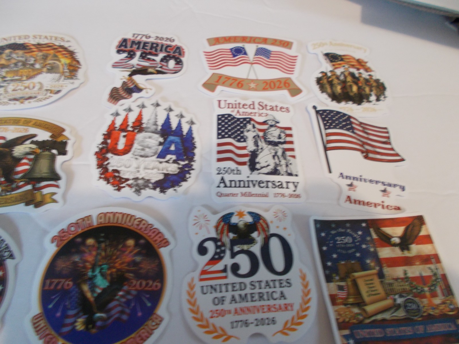 100 American 250th Anniversary Stickers 50 Different Stickers 2 of each