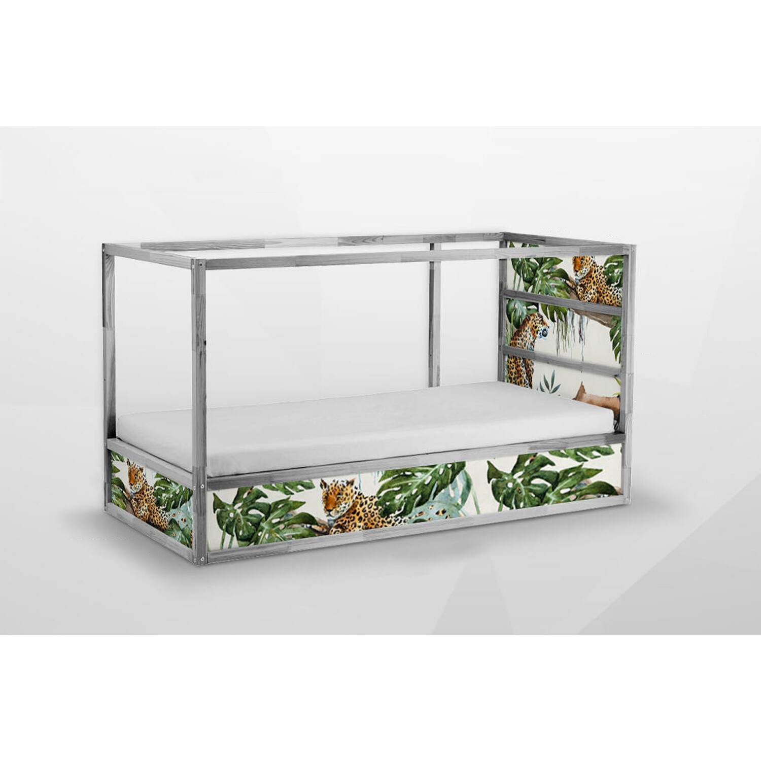 IKEA KURA BED removable Decal self-adhesive sticker furniture Tropical Cheetahs
