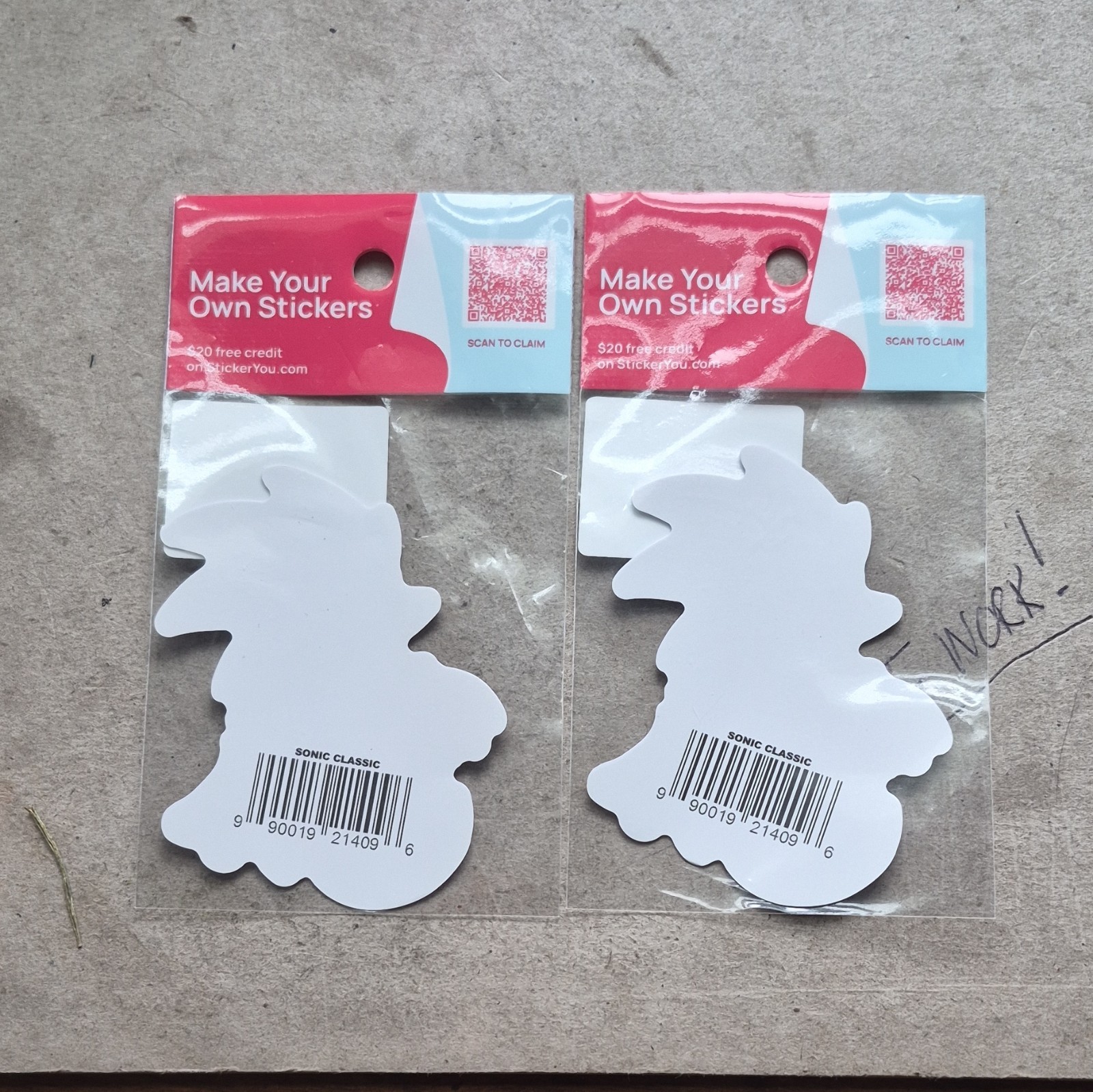 StickerYou.com Sonic the Hedgehog Vinyl Sticker Lot of 2 Waterproof Residue-Free