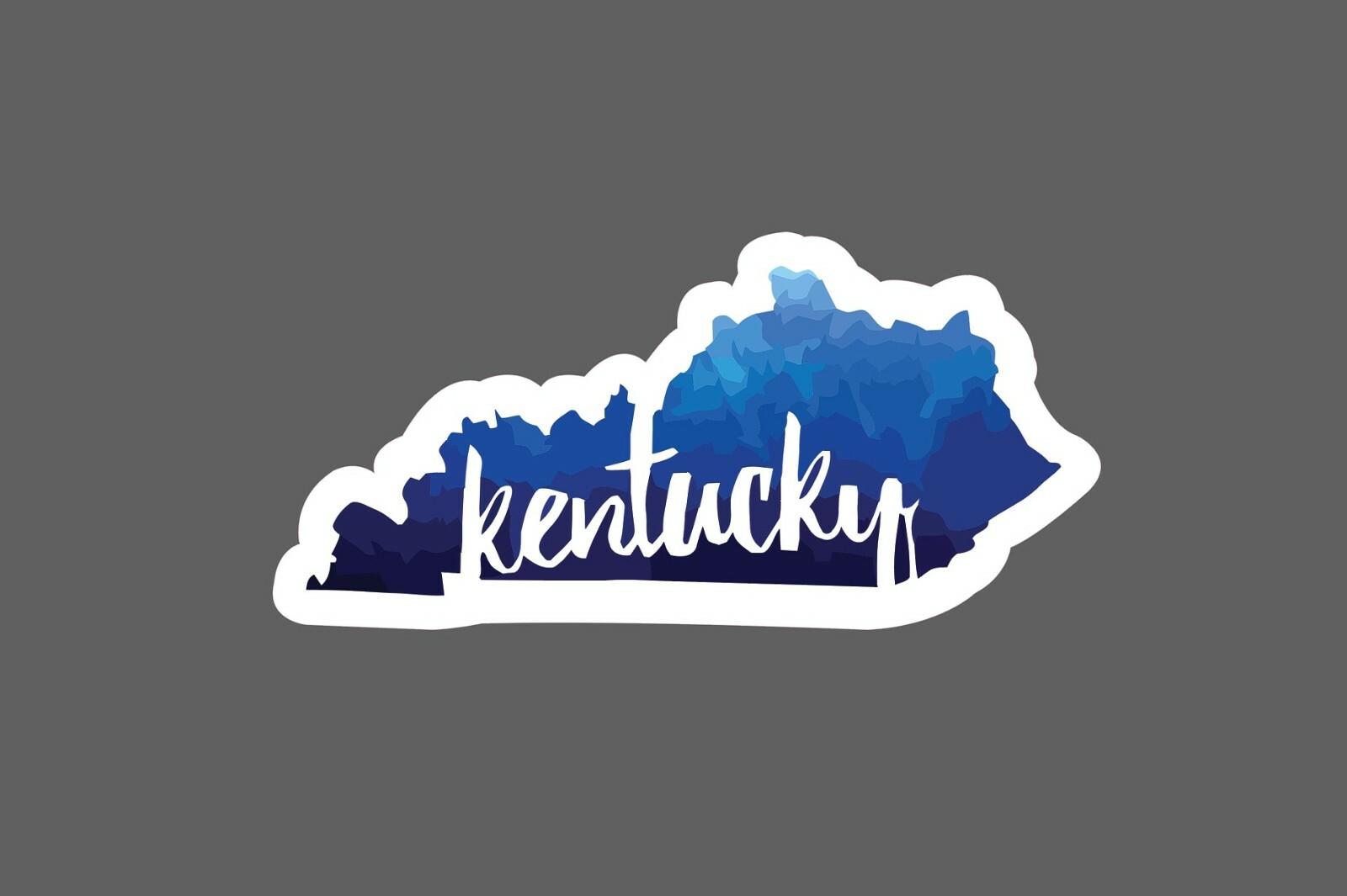 Kentucky Sticker State Blue Waterproof – Buy Any 4 For $1.75 Each Storewide!