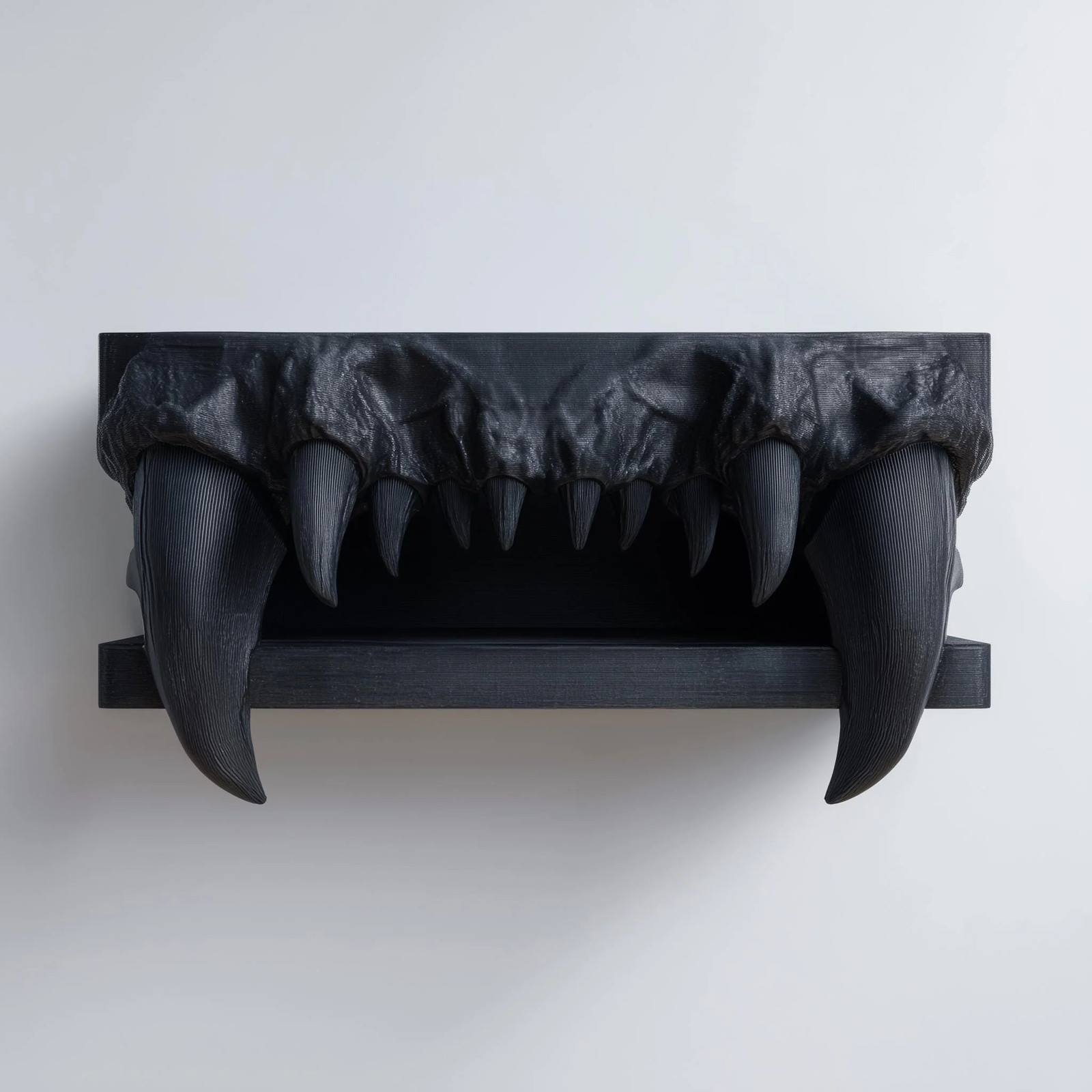 3D Printed Vampire Fangs Wall Shelf | Gothic Monster Jaw Decor | Dark Fantasy