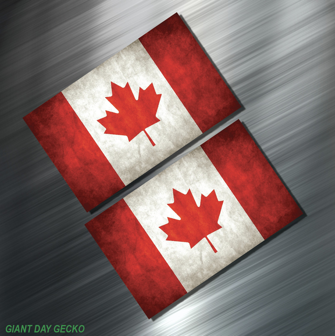 (2) TWO CANADIAN FLAG Vinyl Decal Sticker For Car Laptop Skateboard NEW Canada