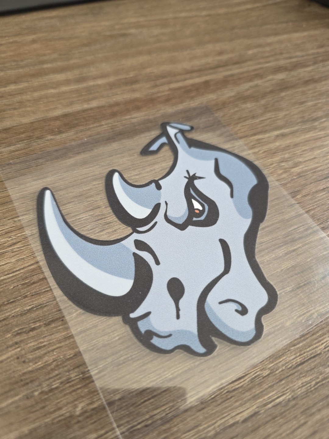 El Paso Rhinos Raised UV DTF full Color Sticker Decals 4in X 4in