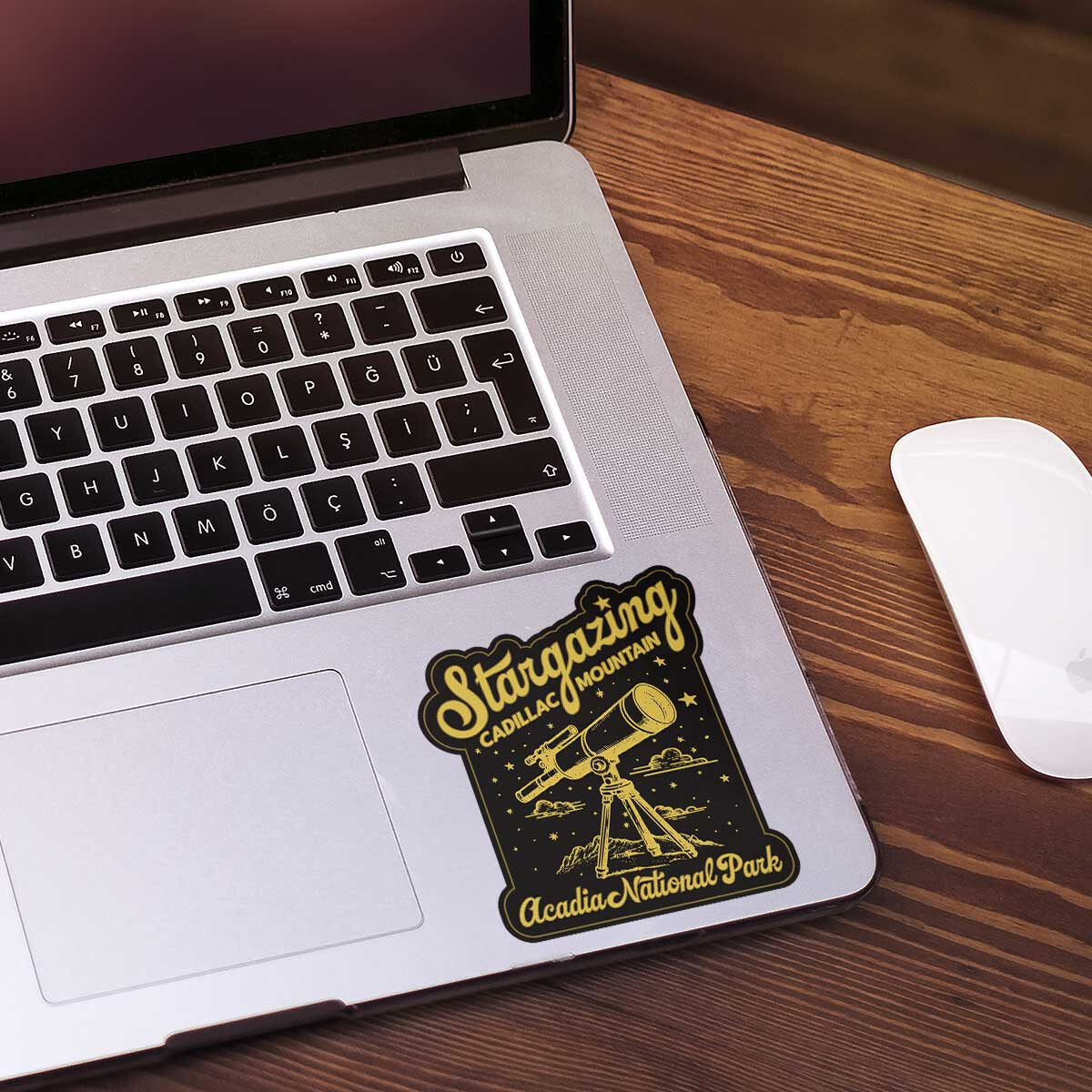 Cadillac Mountain Stargazing Acadia Die Cut Sticker