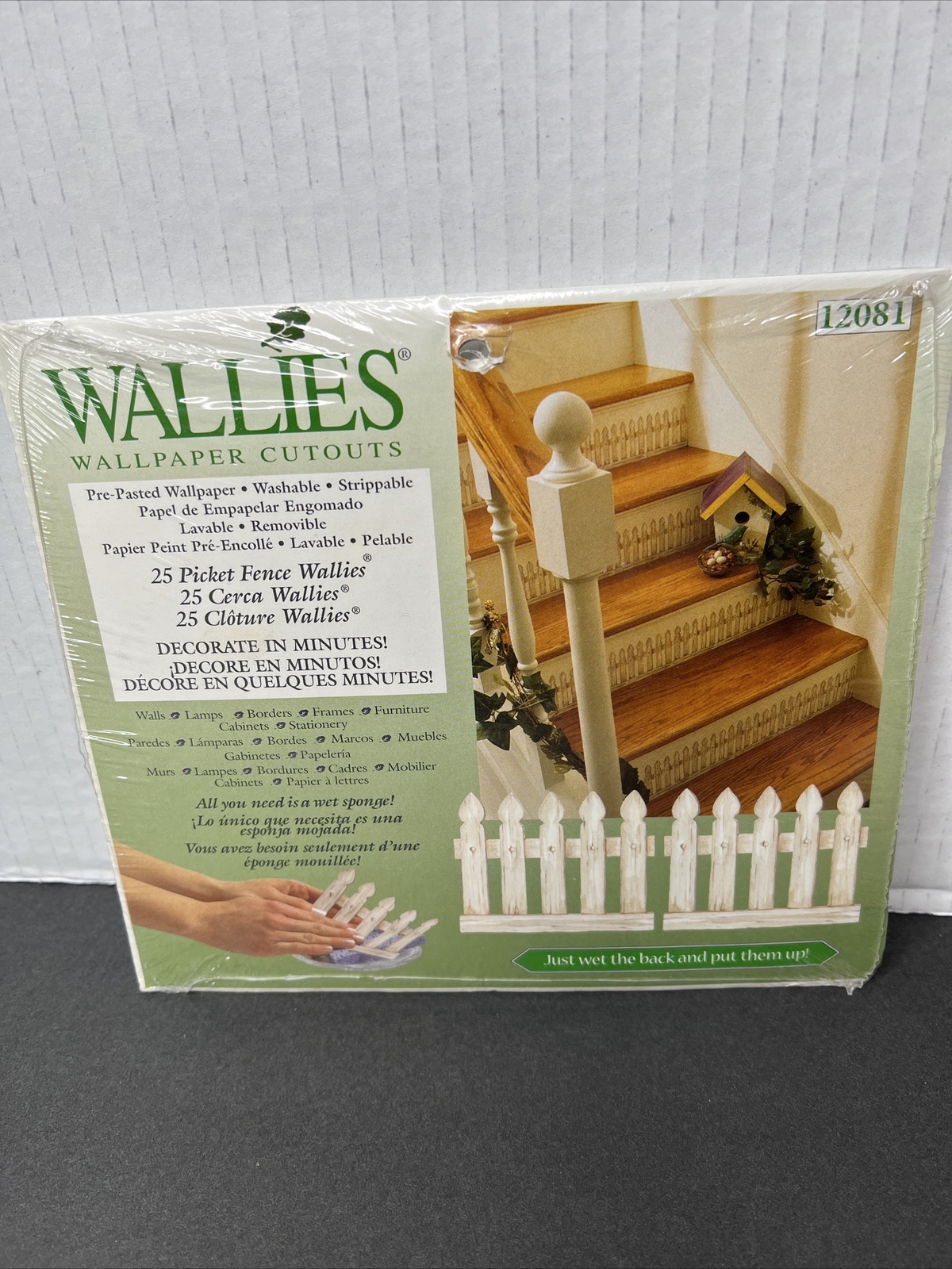 LOT of 2 packs of 25 each WALLIES WALLPAPER CUTOUTS White Picket Fence ￼Fairies
