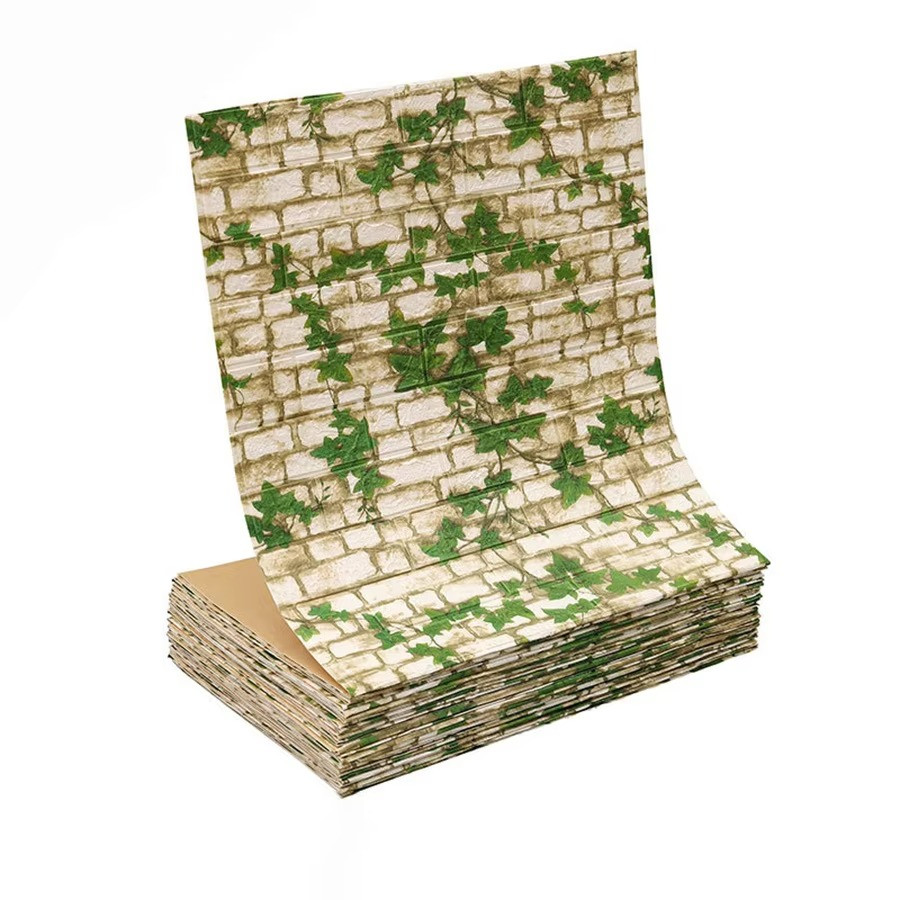 3D Self-Adhesive Brick Wallpaper – Waterproof Wall Sticker for Home Decor