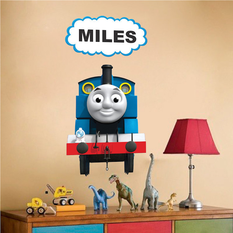 Thomas The Train Kids Room Wall Decal Thomas The Tank Engine Custom Name, n93