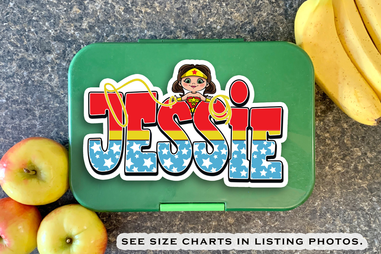 Custom Name Sticker Personalized Decal Superhero Girl Power Amazon Warrior Theme