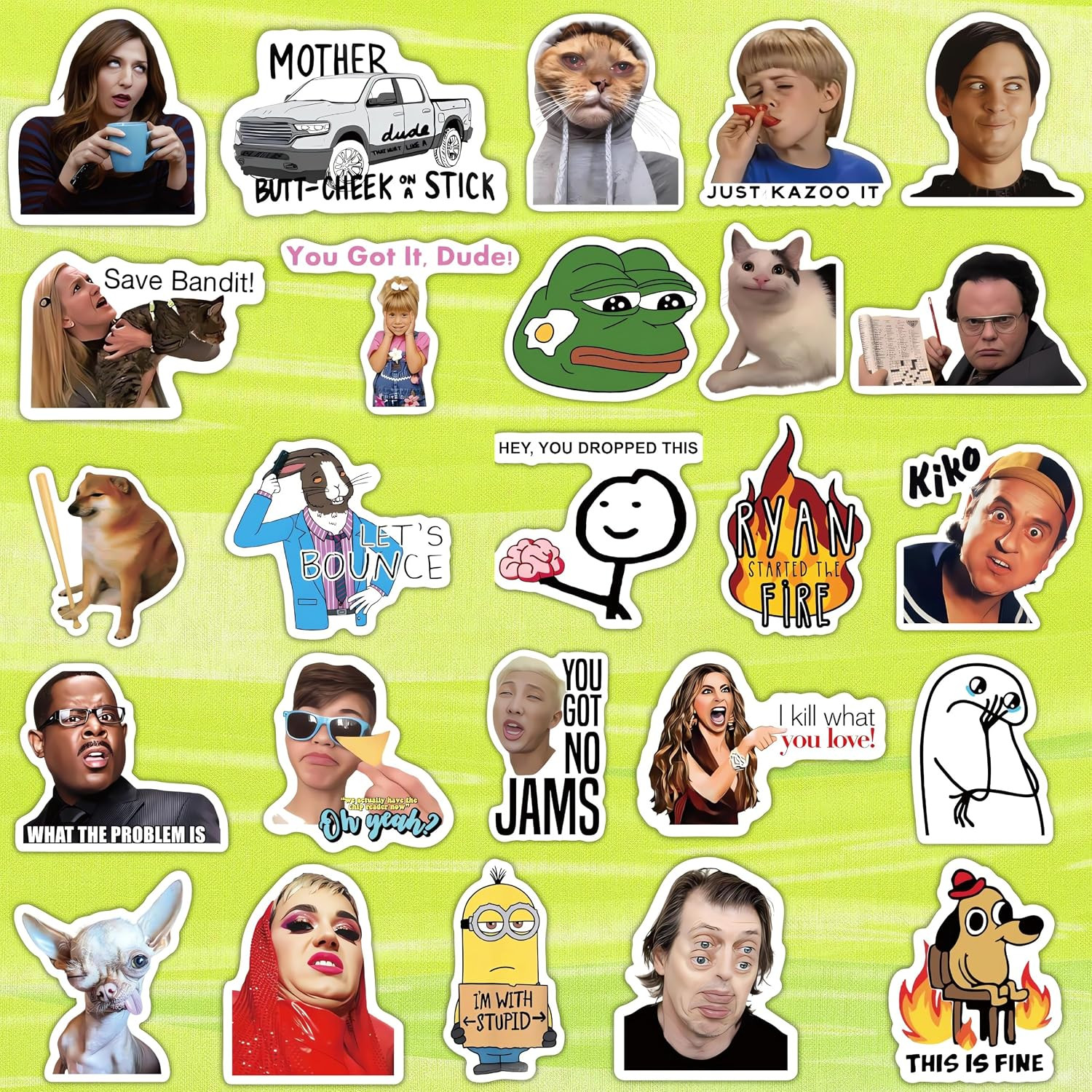 500 Pcs Funny Stickers for Adults & Teens – Trendy Meme Sticker, VSCO Vinyl Deca