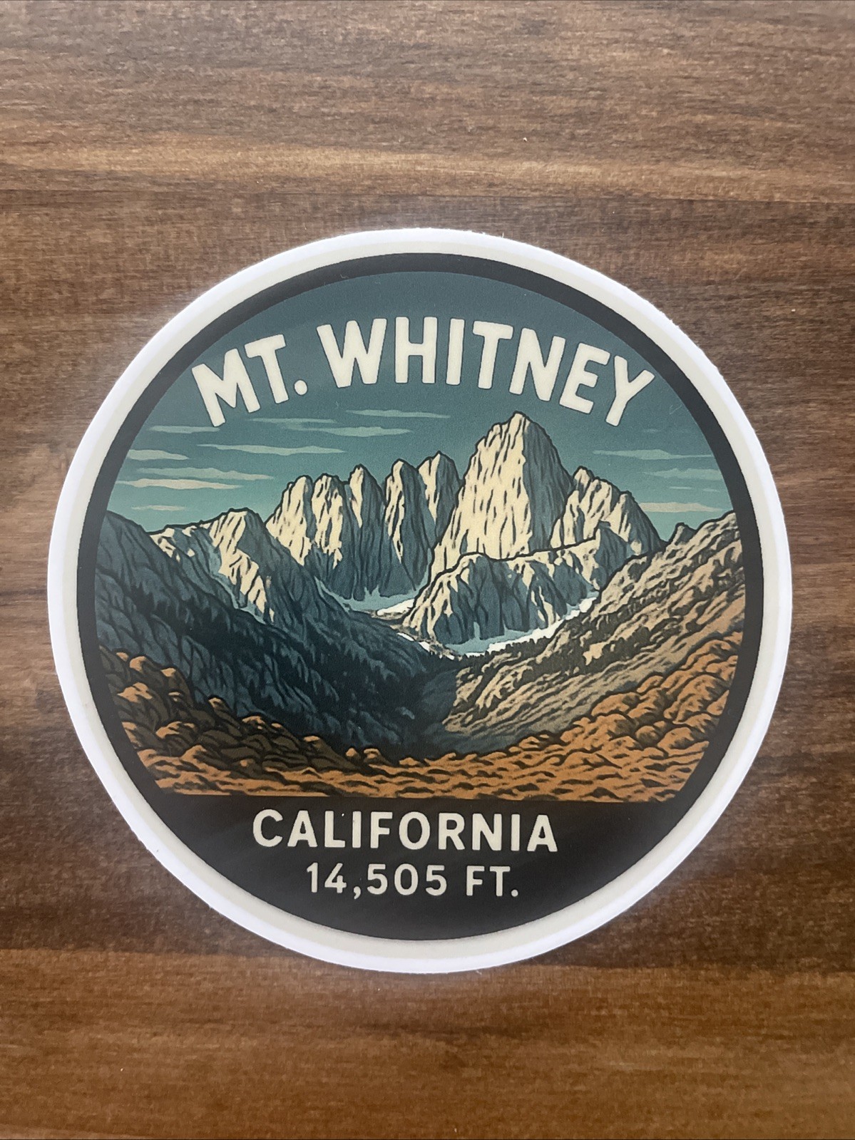 Mount Mt Whitney Elevation Eastern Sierra Nevada Mountains California Sticker