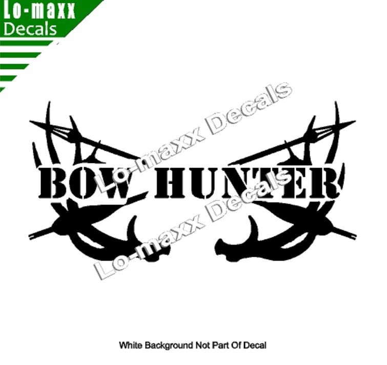 Bow Hunter Die Cut Vinyl Decal – Archery Deer Hunting Truck Car Window SUV
