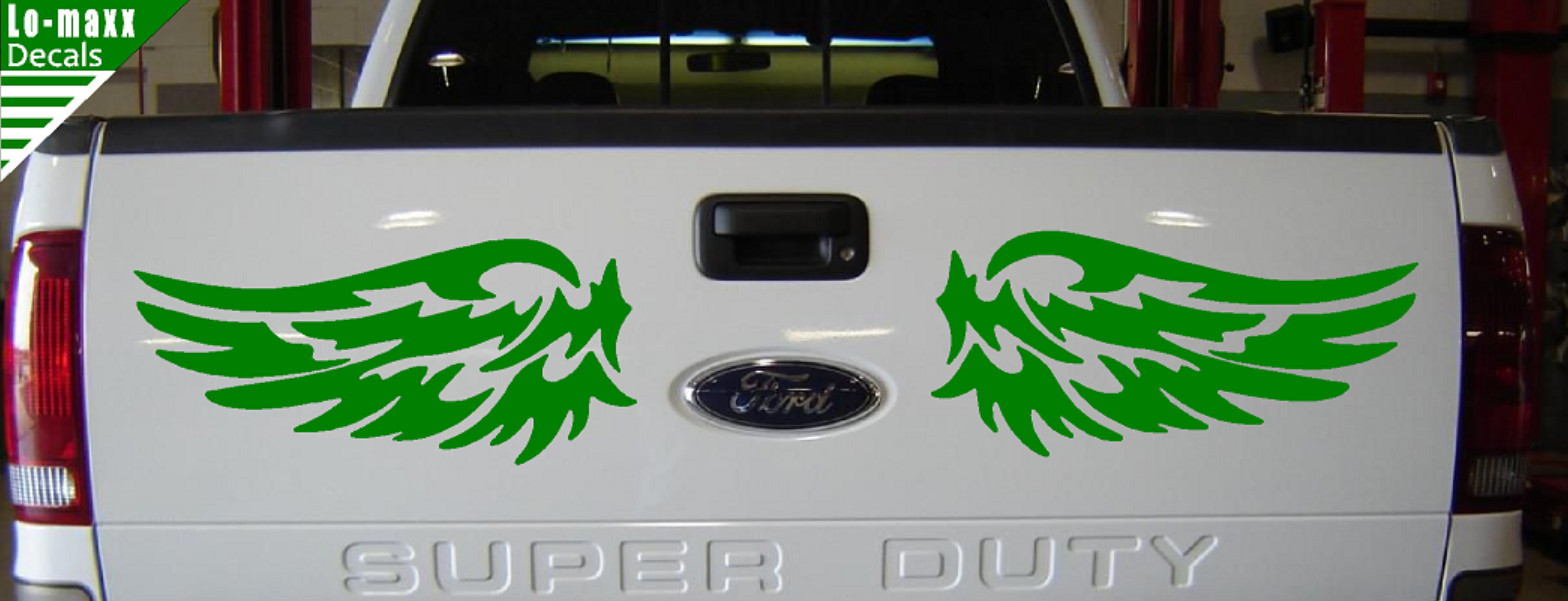 Set Of Angel Wings Car Truck SUV Boat Glass Superior Quality Die Cut Vinyl Decal