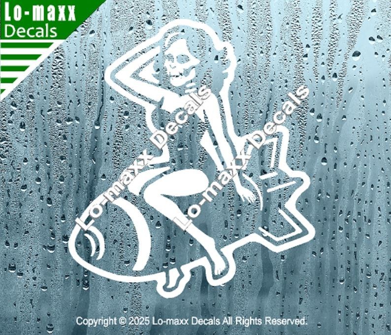 WWII Zombie Pin Up Bomb Decal Military Nose Art Style Avery Dennison Vinyl