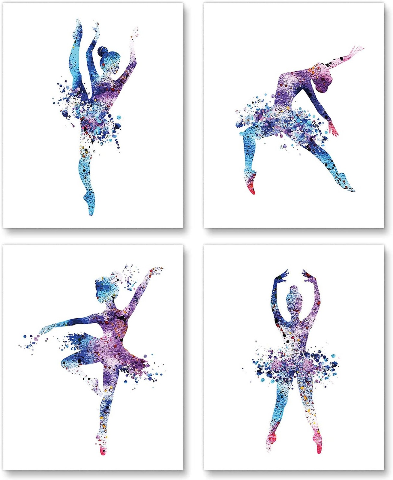 Watercolor Ballet Prints Ballerina Dancers Wall Art Woman Dancing Decor Girls…