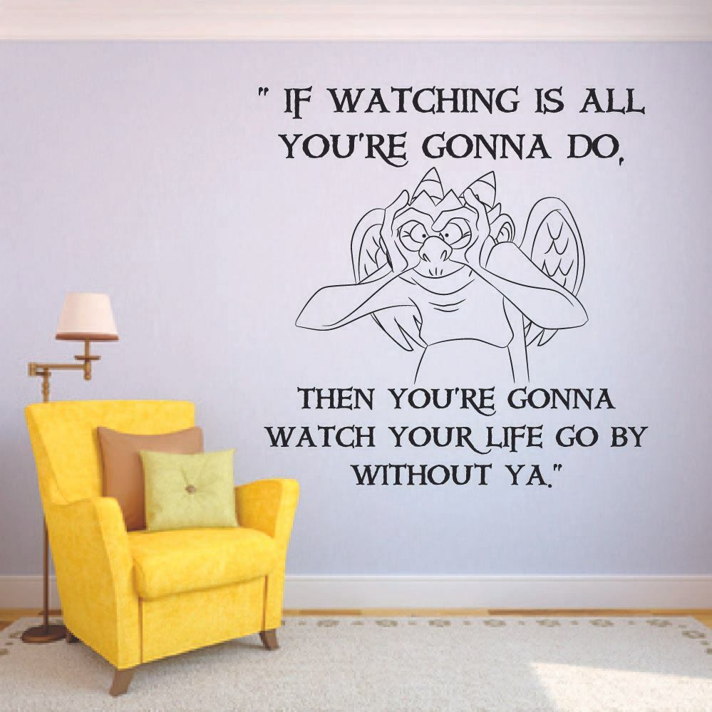 Hunchback of Notre Cartoon Quote Kids Vinyl Art Sticker For Home Room Wall Decal