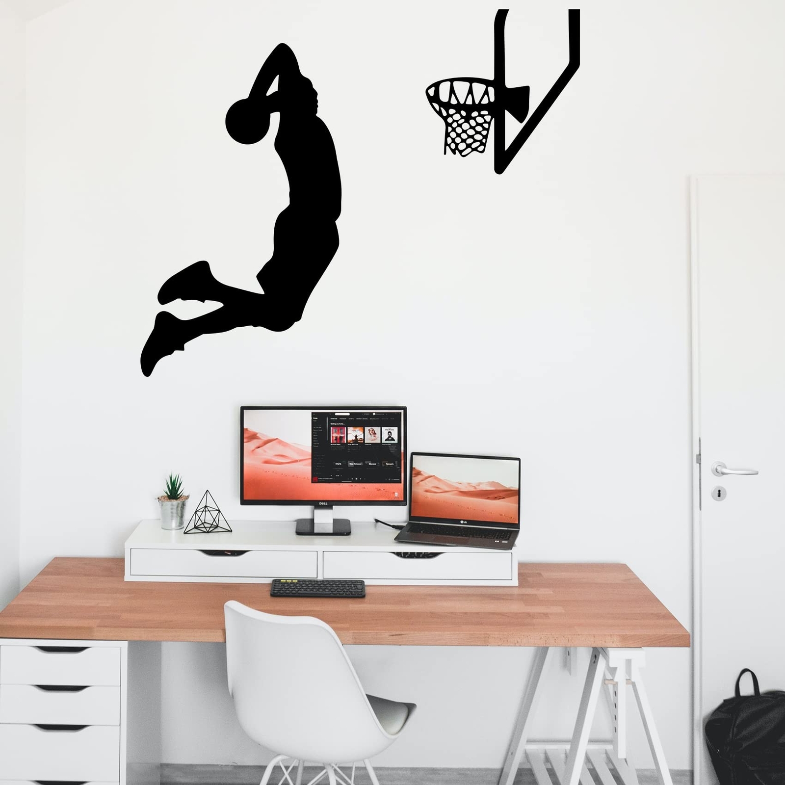 Basketball Wall Decor Sports Stickers Peel and Stick Wall Decals for Boys Bed…