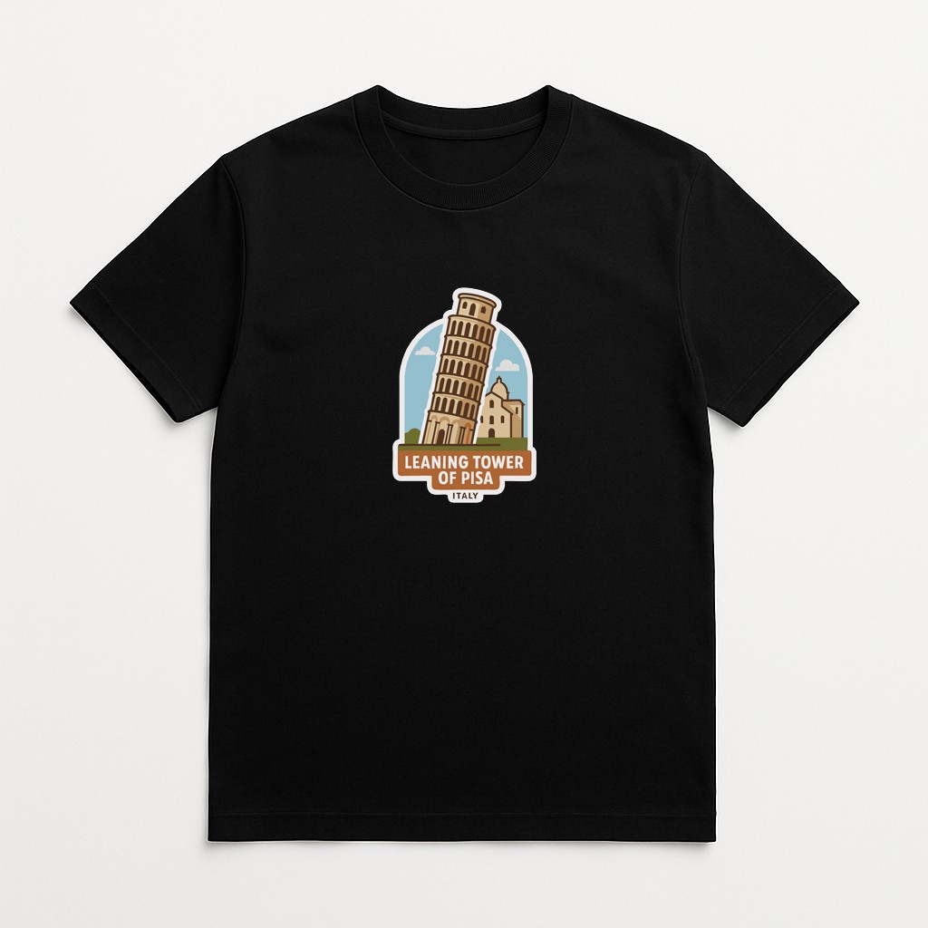 Leaning Tower of Pisa Italy Iron On Heat Transfer Vinyl HTV Die-Cut Symbolic