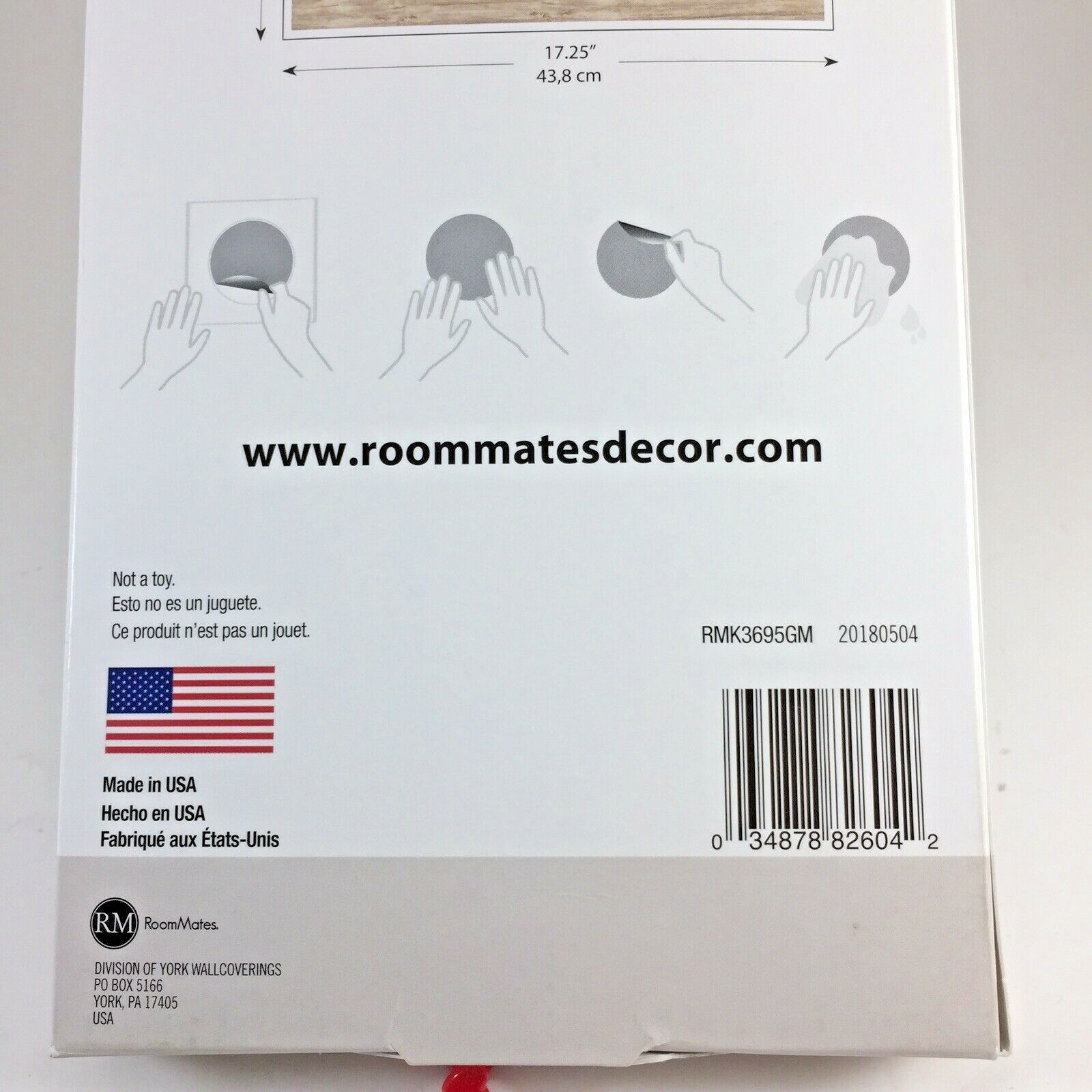 ROOM MATES Rustic Brown Tan Shiplap Wood Planks Peel & Stick Wall Decals