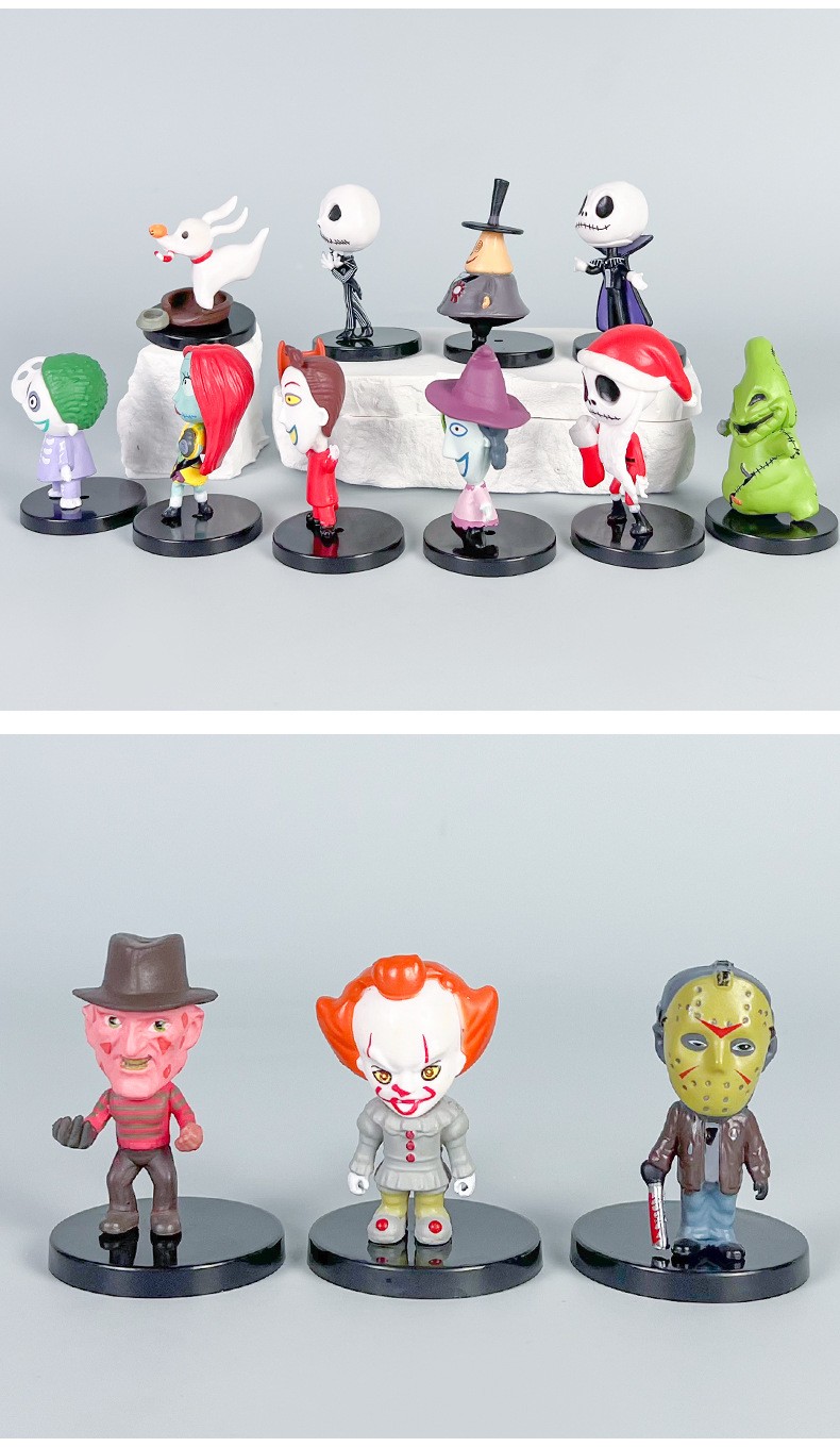 10-20pcs Nightmare Before Christmas Figures- Jack Skellington Mini Model Toy Lot