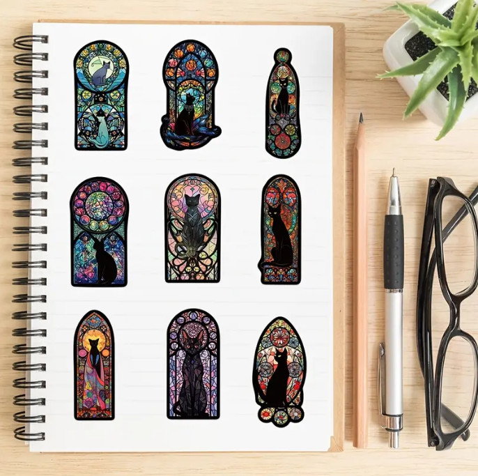 GOTHIC CATS Vinyl Stickers – Select A Sticker – BUY2GET8FREE!