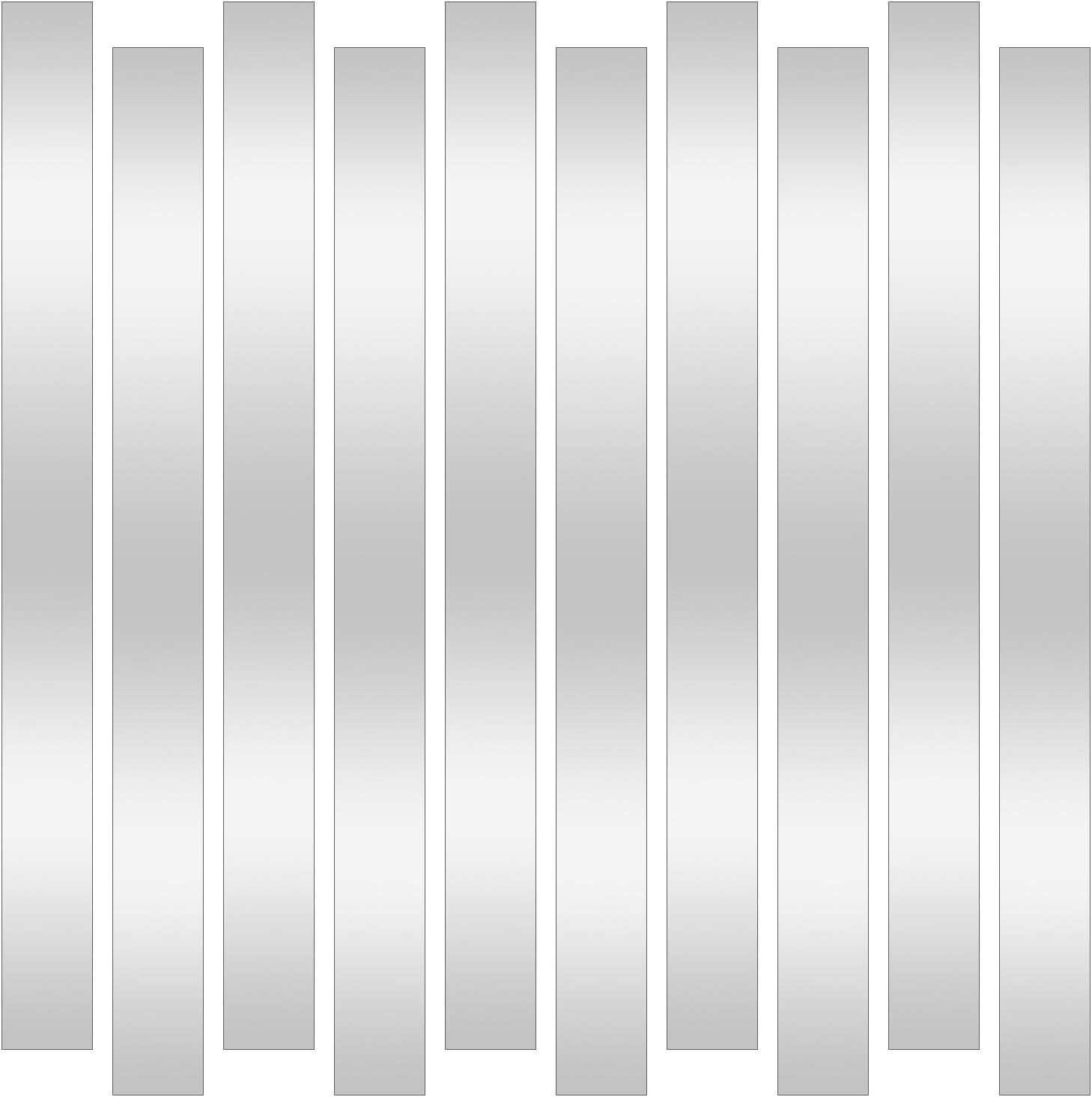 10 Pcs Sheet Metal Strips,12" Length,1" Width, 0.02" Thickness,Thin Flat Meta