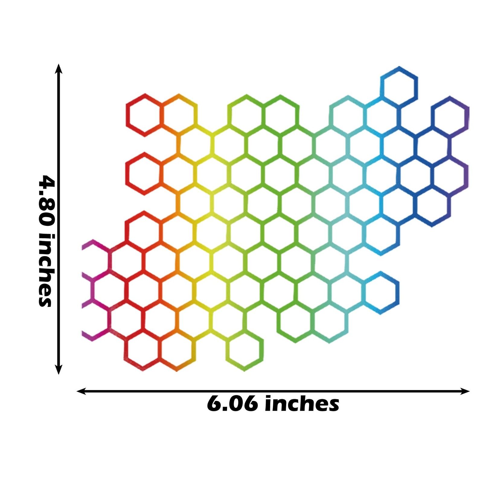 Honeycomb Hexagon Car Vinyl Decal Sticker for Door Body Decoration 6×5"
