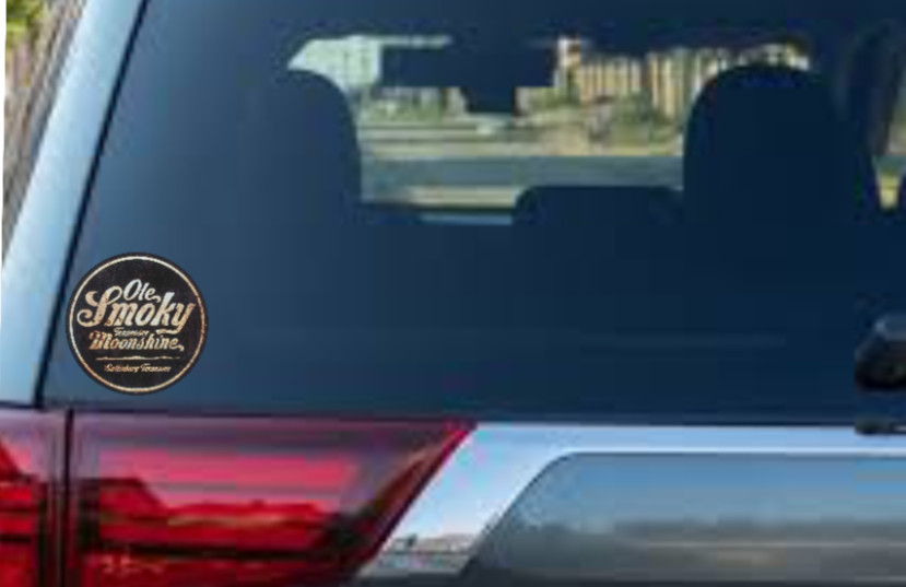 Drinking – Ole Smokey Moonshine – 4" Handmade Vinyl Decal Auto Laptop Bar Cooler