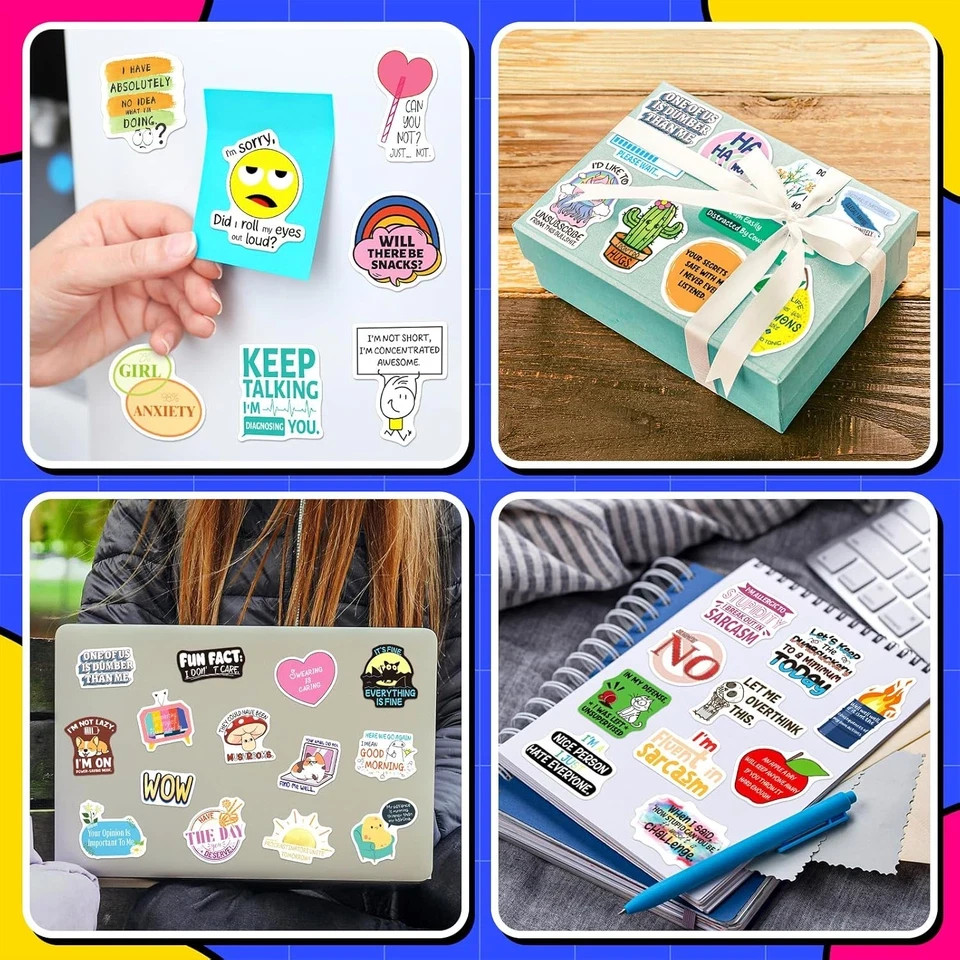 200 Sarcastic Stickers for Adults Funny Stickers Pack for Laptop Snarky Meme Sti