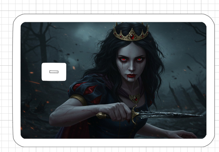 Disney Demon ATM DEBIT CREDIT CARD Skin Sticker Snow Princess Mickey Halloween