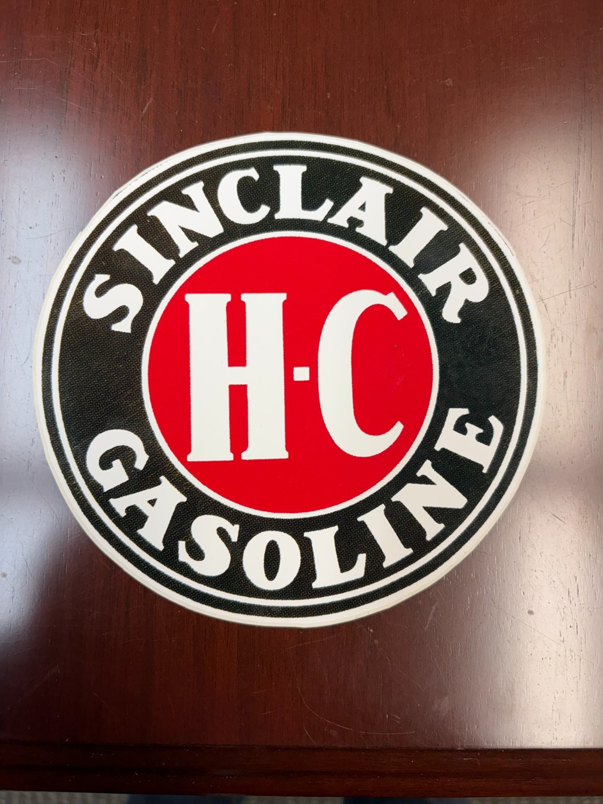 Sinclair Gasoline sticker NEW H-C 6" Gas Oil Black Red White